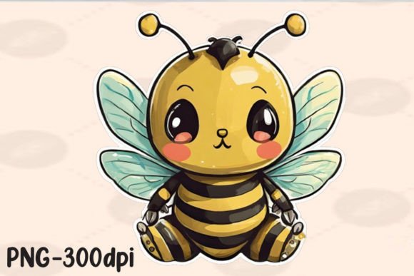 Download Kawaii Bee PNG Sticker - Premium Resources
