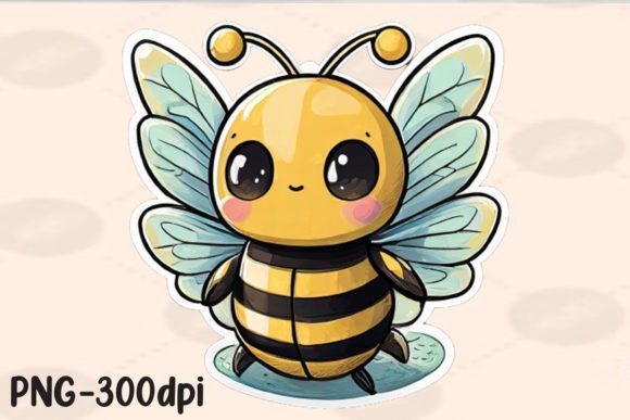 Download Kawaii Bee PNG Sticker - Premium Resources