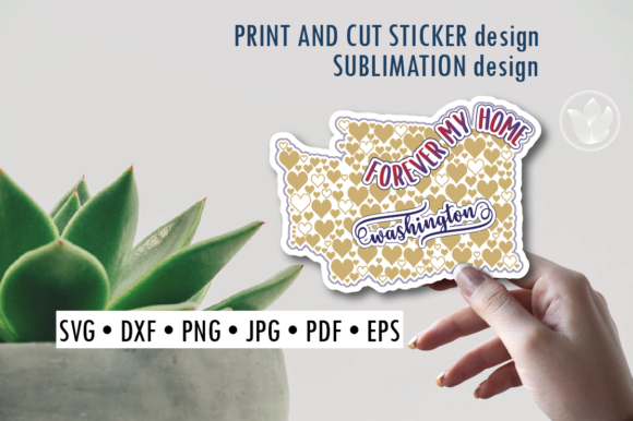 Download Washington Print and Cut Svg Sticker - Print and cut Collection