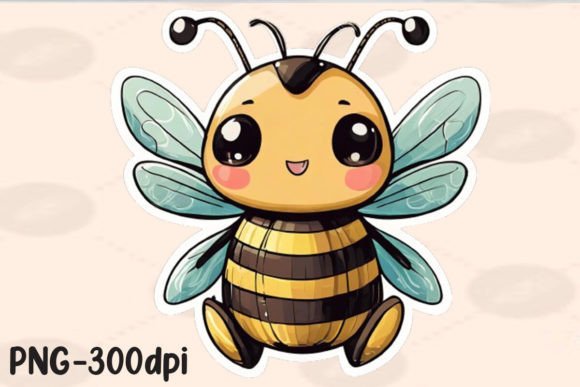 Download Kawaii Bee PNG Sticker - Premium Resources