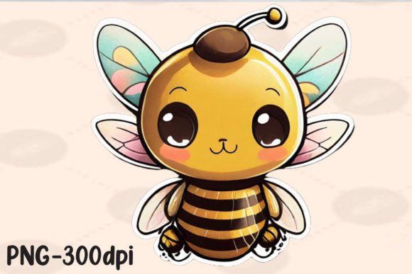 Download Kawaii Bee PNG Sticker - Premium Bundle